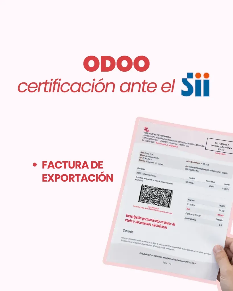 Certificación Factura Exportación