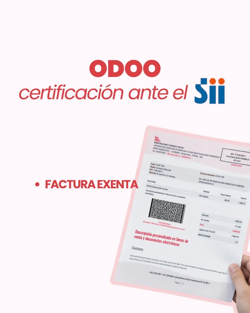 Certificación Factura Exenta